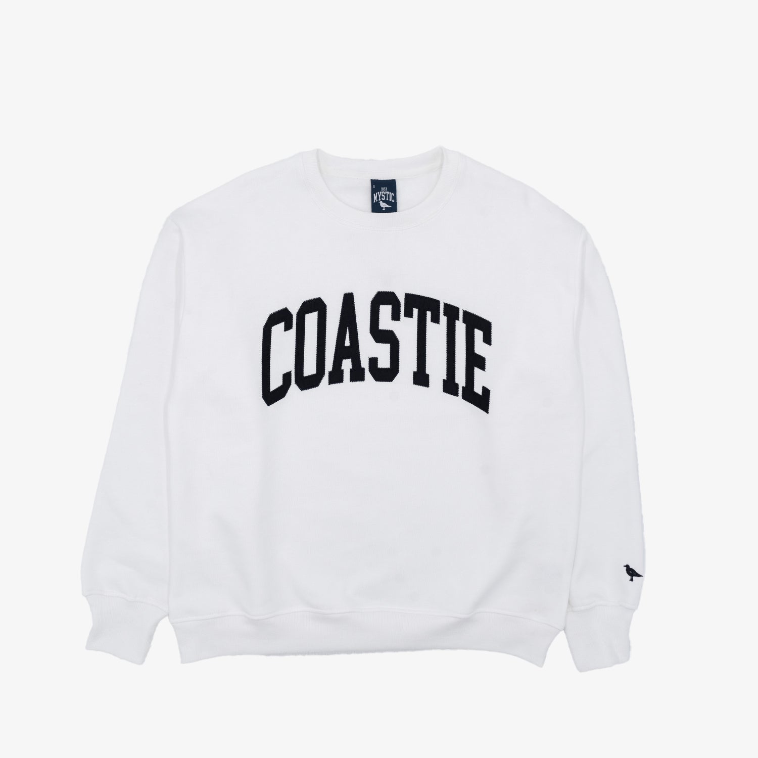 Coastie Embroidered Crewneck - White