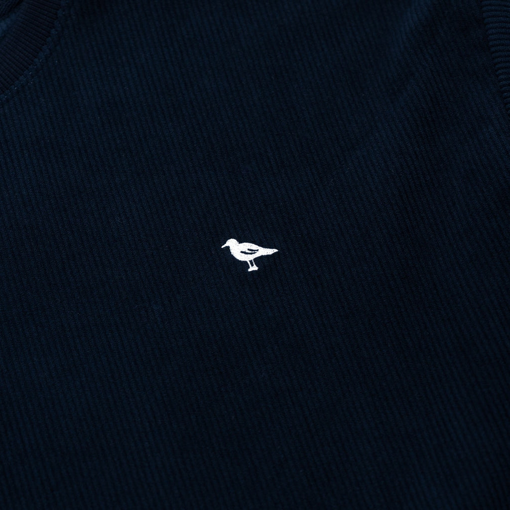 Logo Corduroy Crewneck - Navy