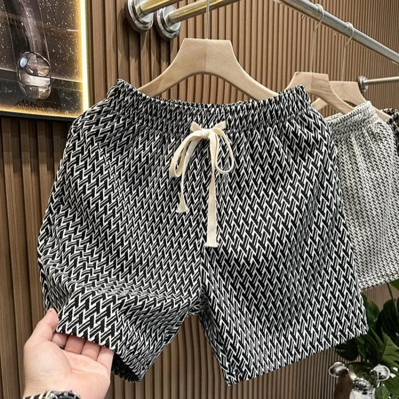 Men's Clothing Print Plaid Shorts Summer Stylish Straight Leg Casual Beach Pants Comfortable Pockets Lightweight Street Shorts