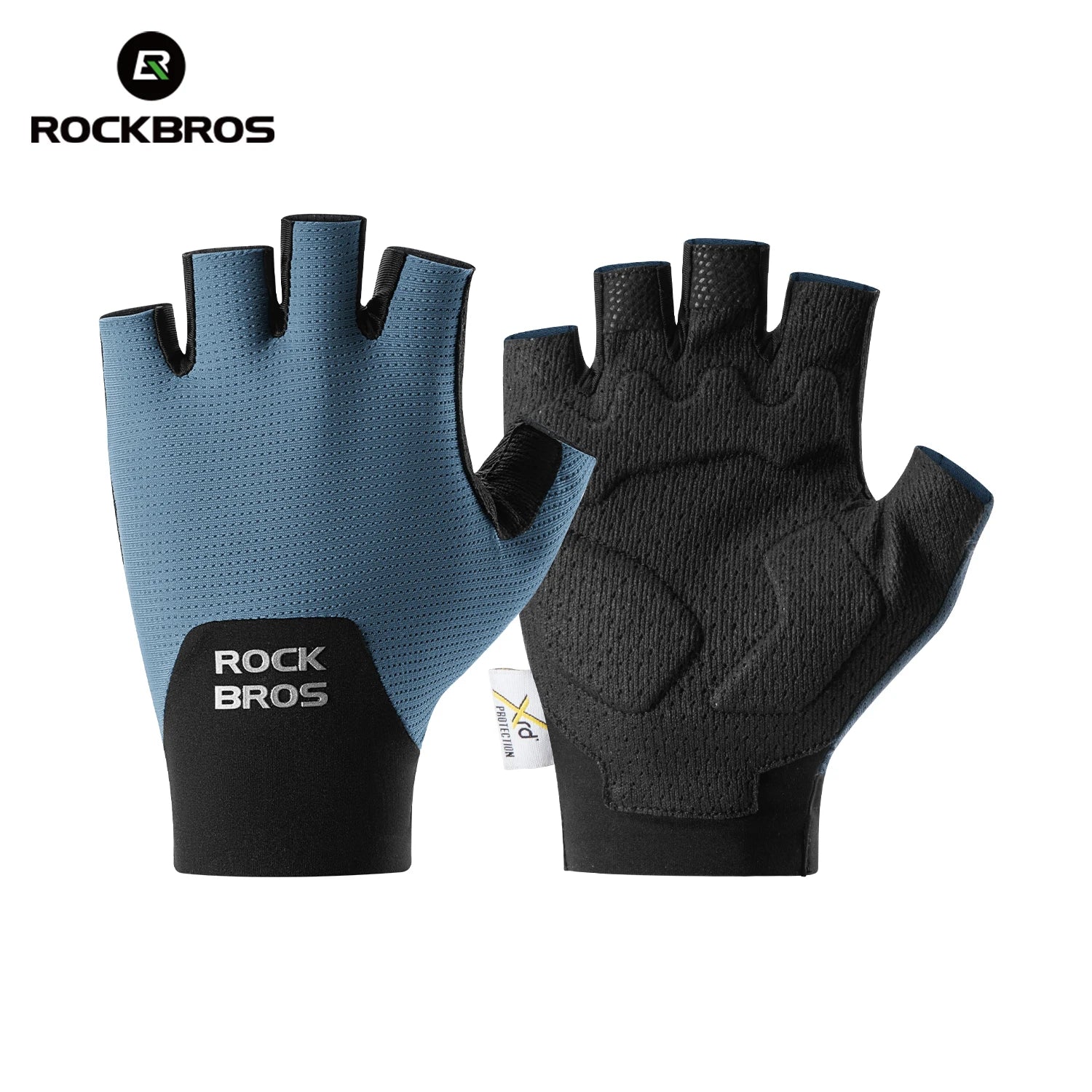 ROCKBROS Summer Cycling Short Finger Gloves Lightweight Elastic Breathable Mesh Gloves XRD Soft Palm Cushion Cycling Half Gloves