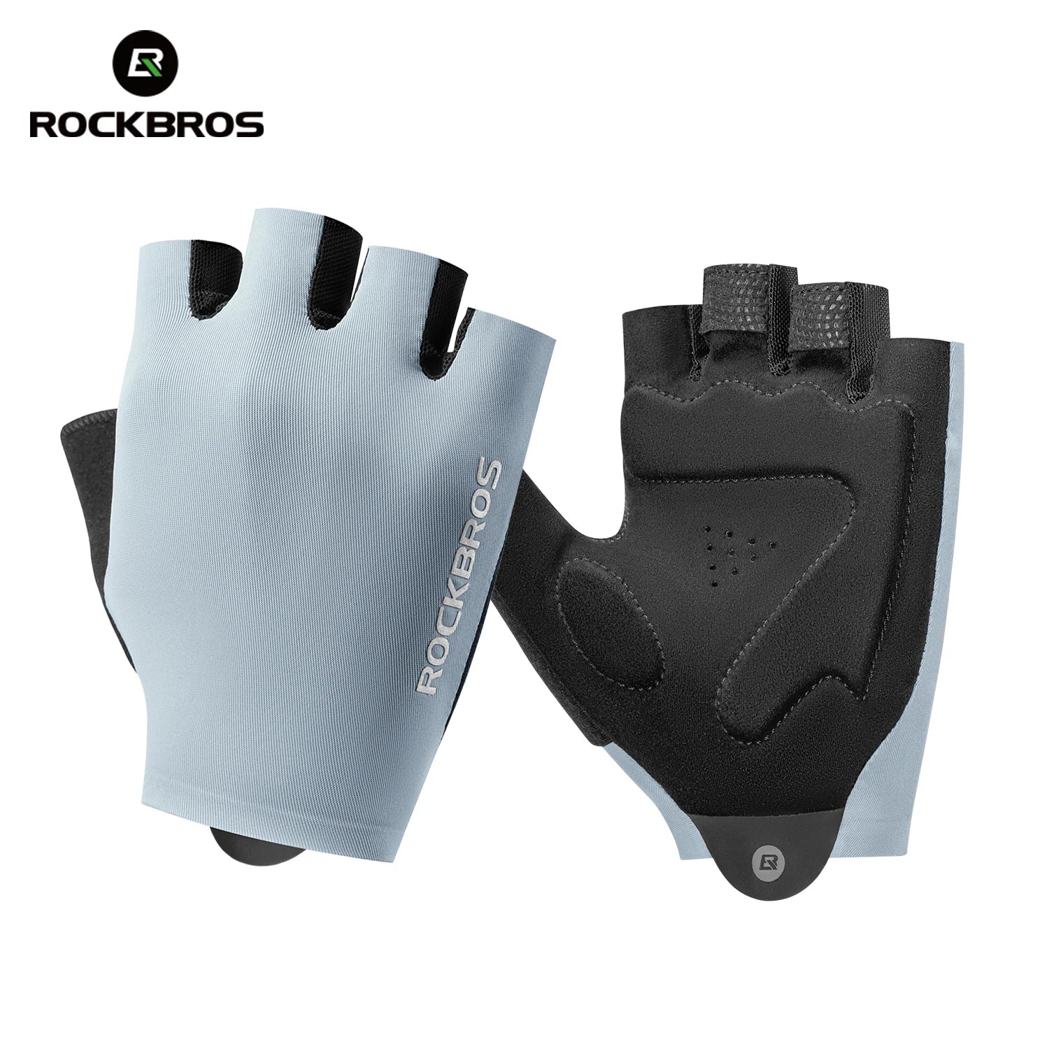 ROCKBROS Summer Cycling Half Finger Gloves High Elastic Lightweight Breathable Shock Absorption Palm Pad Men Women Cycling Glove