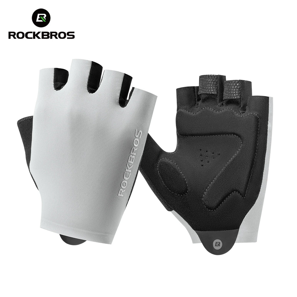 ROCKBROS Summer Cycling Half Finger Gloves High Elastic Lightweight Breathable Shock Absorption Palm Pad Men Women Cycling Glove