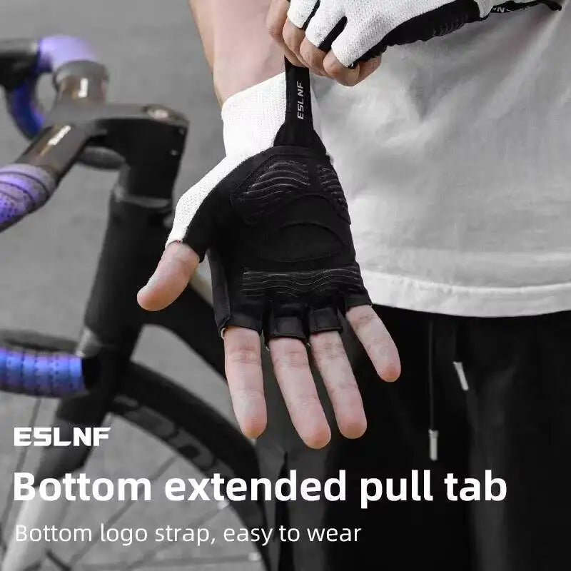 ESLNF Summer Breathable Half Finger Cycling Anti-Slip Wear Resistant Fitness Gym Bike Gloves For Men And Women