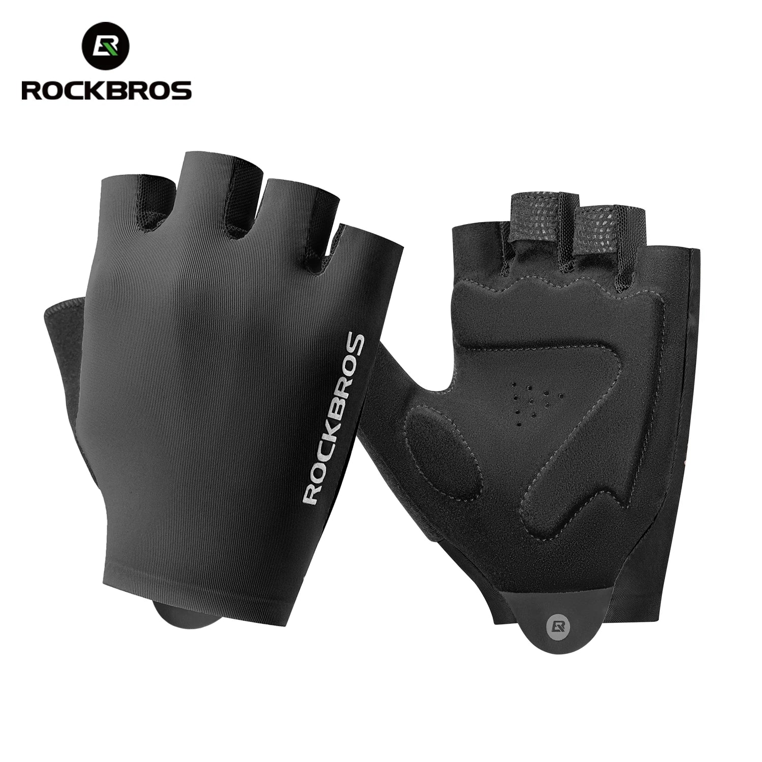 ROCKBROS Summer Cycling Half Finger Gloves High Elastic Lightweight Breathable Shock Absorption Palm Pad Men Women Cycling Glove