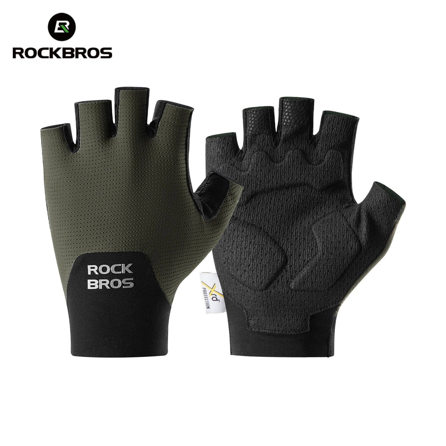 ROCKBROS Summer Cycling Short Finger Gloves Lightweight Elastic Breathable Mesh Gloves XRD Soft Palm Cushion Cycling Half Gloves