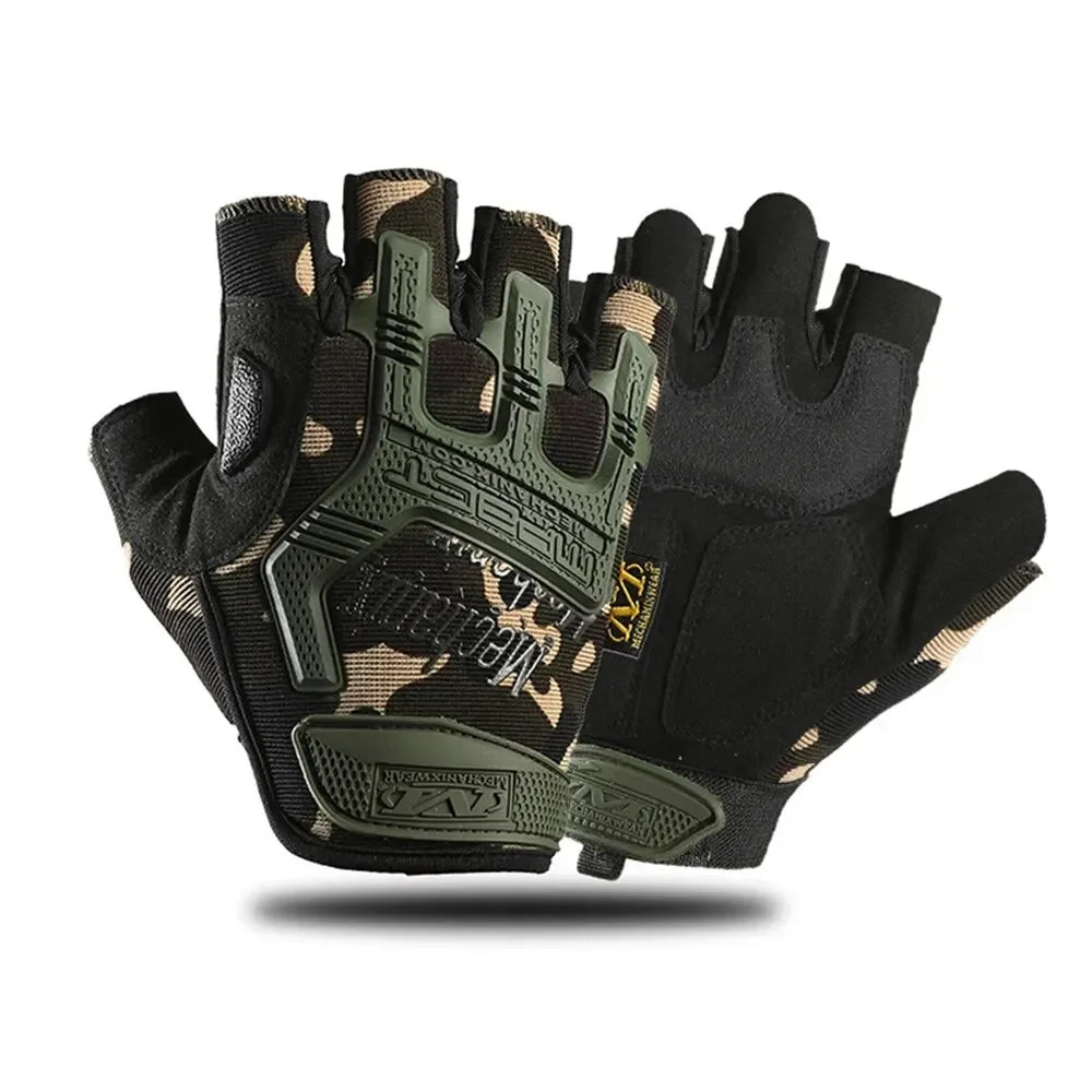 Popular Tactical Gloves Half Finger Special Forces Outdoor Mountaineering Riding Protection Men Half Finger Motorbike Gloves