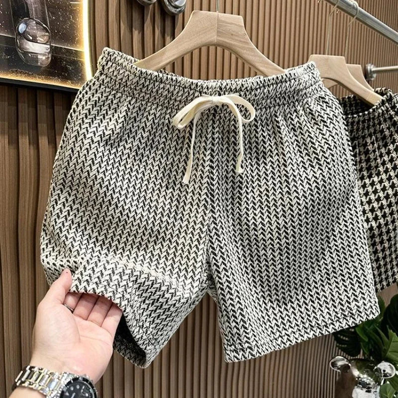 Men's Clothing Print Plaid Shorts Summer Stylish Straight Leg Casual Beach Pants Comfortable Pockets Lightweight Street Shorts