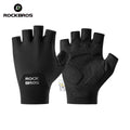ROCKBROS Summer Cycling Short Finger Gloves Lightweight Elastic Breathable Mesh Gloves XRD Soft Palm Cushion Cycling Half Gloves