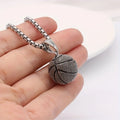Dominant Basketball Pendant Men's  Stainless Steel Basketball Necklace