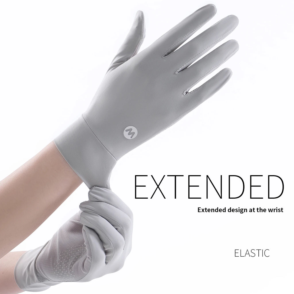 Unisex UV Protection Sunblock Gloves - Women Man Full Finger Sunscreen Gloves Touchscreen Gloves for Driving Hiking Riding