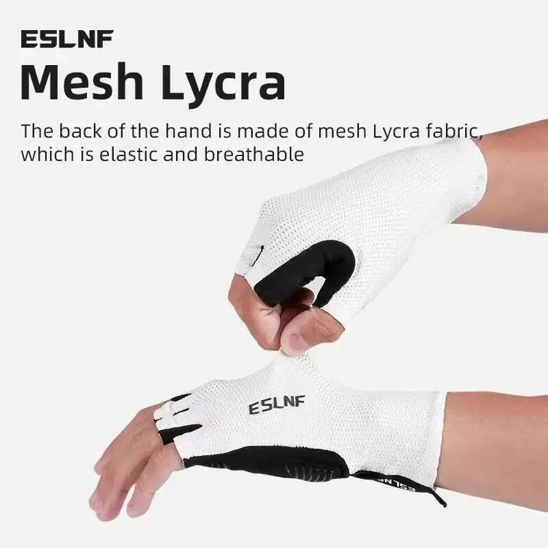 ESLNF Summer Breathable Half Finger Cycling Anti-Slip Wear Resistant Fitness Gym Bike Gloves For Men And Women