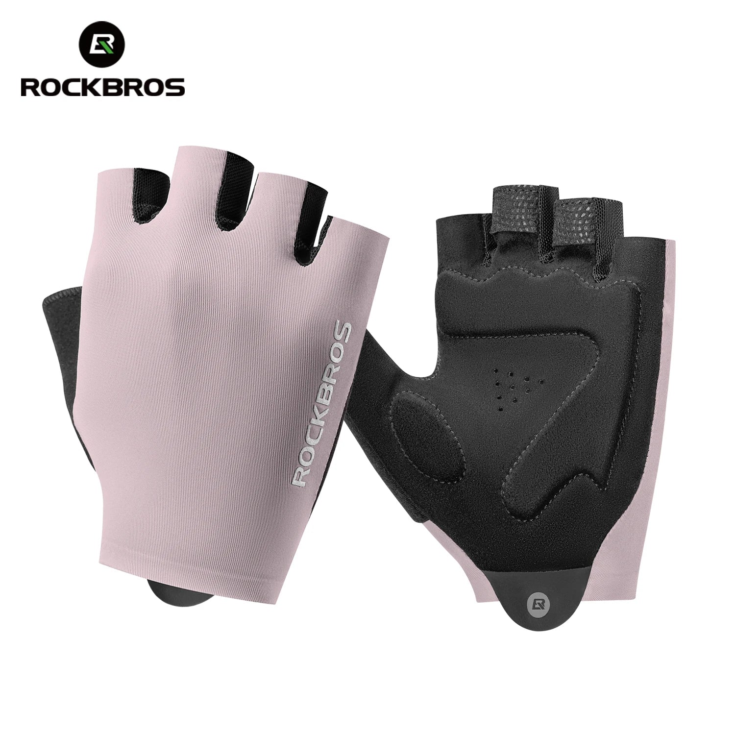 ROCKBROS Summer Cycling Half Finger Gloves High Elastic Lightweight Breathable Shock Absorption Palm Pad Men Women Cycling Glove